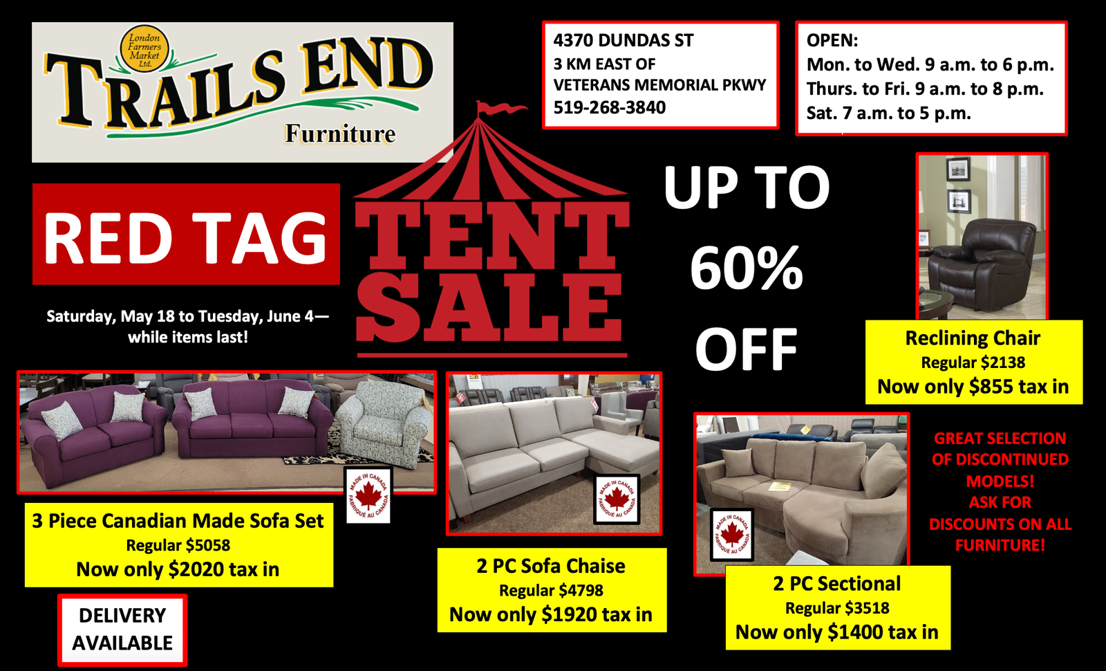 tent sale ad