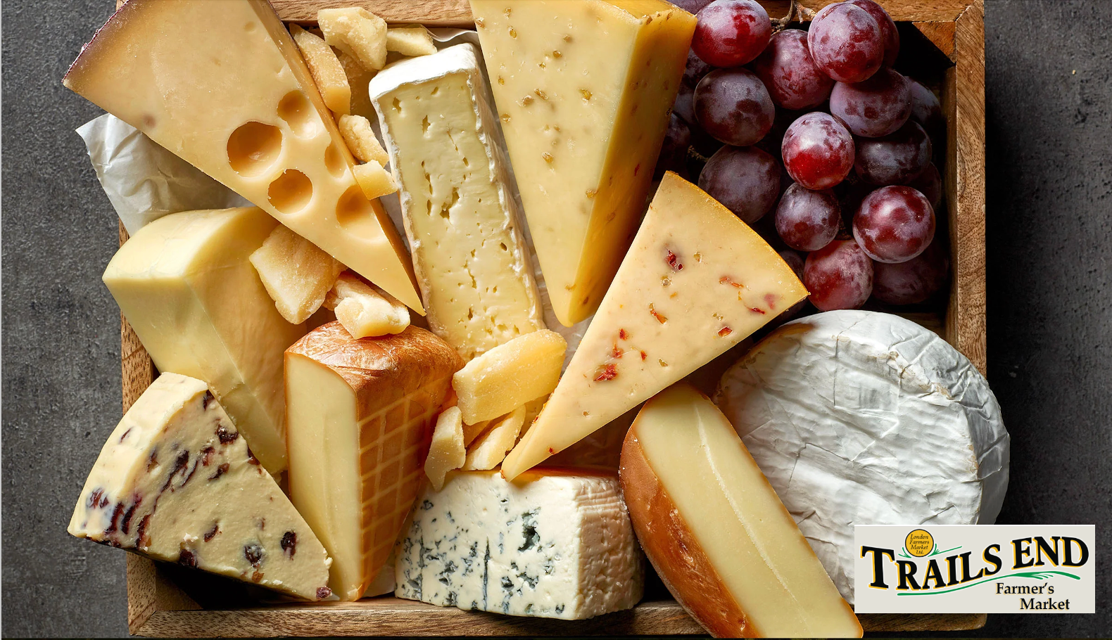cheese with trails end logo