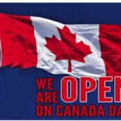 were open with canada flag