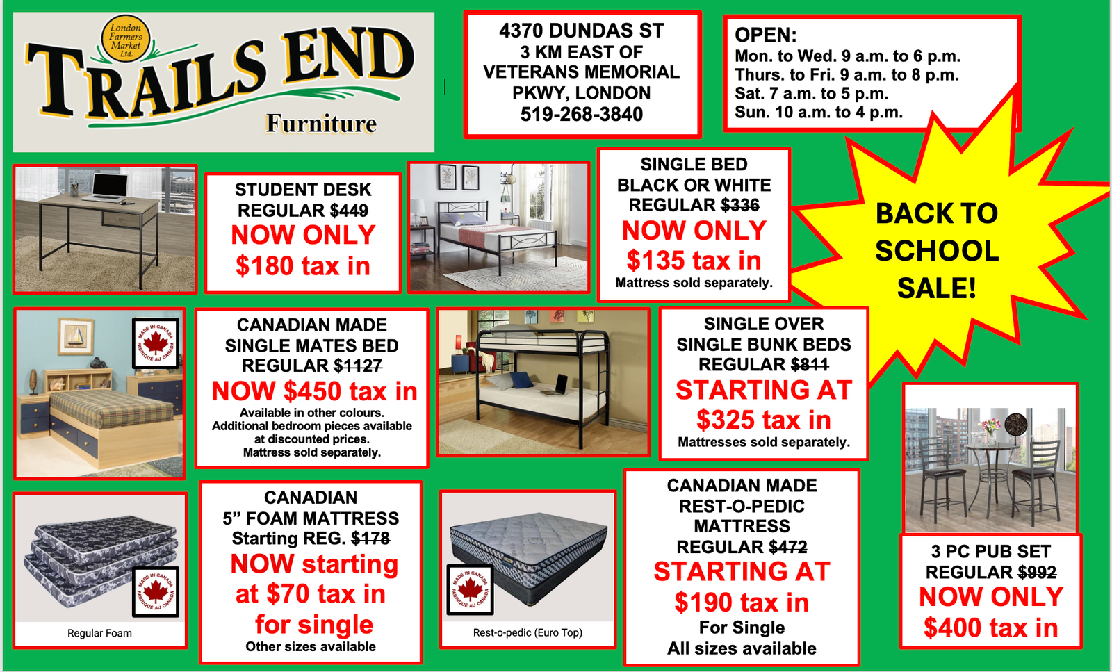 back to school sale furniture 2026 august