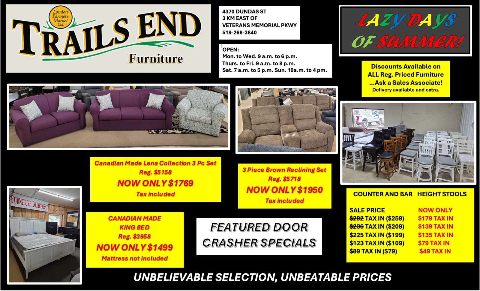 door crasher specials August 8 2026