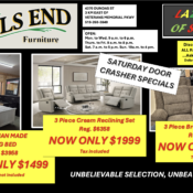 door crasher specials for July 18 2026 furniture