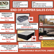 end of summer sales event furniture ad aug 8 to aug 29 2026