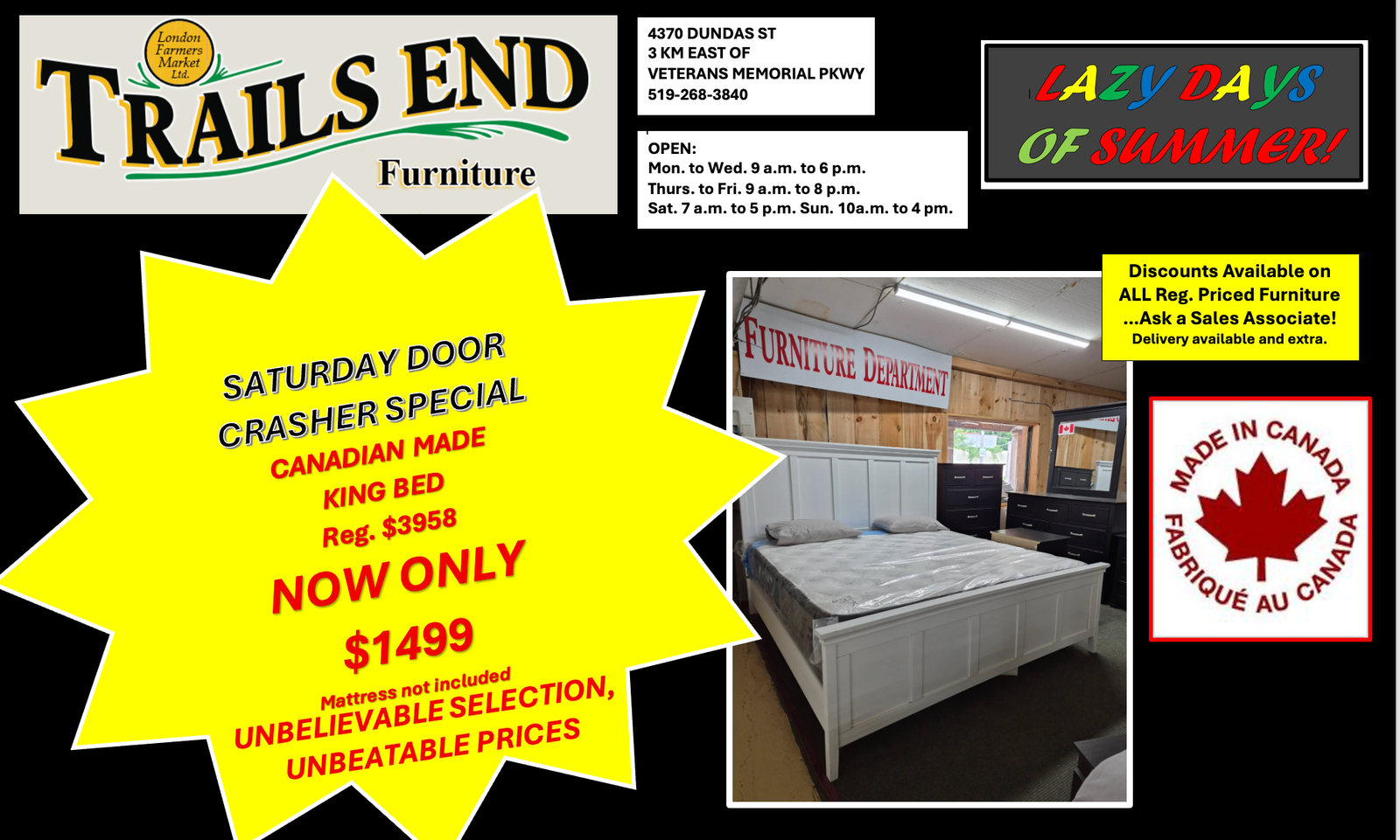 saturday door crasher july 11 2026