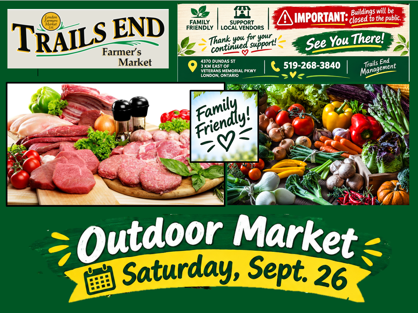 outdoor market sept 26 meat and veggies