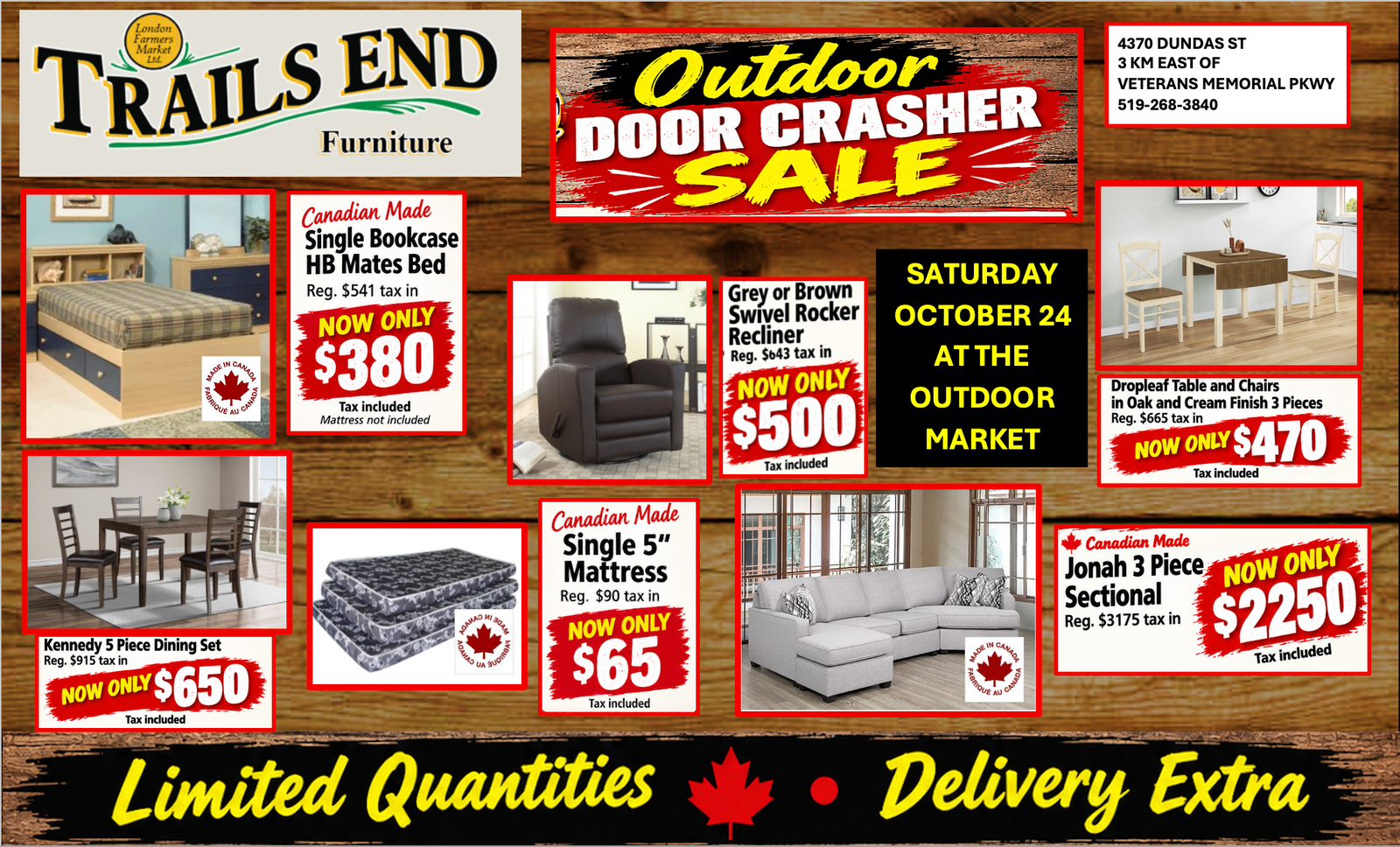 outdoor door crasher sale oct 24 2026